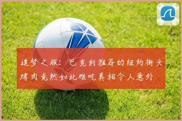 追梦之旅：巴克利推荐的纽约街头烤肉竟然如此难吃真相令人意外